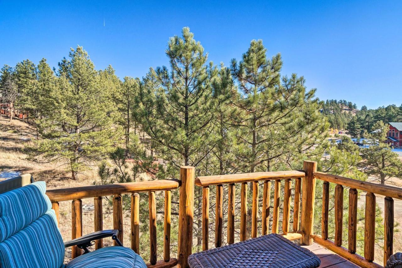Classic Colorado Log Home With Mountain Views! Florissant ภายนอก รูปภาพ
