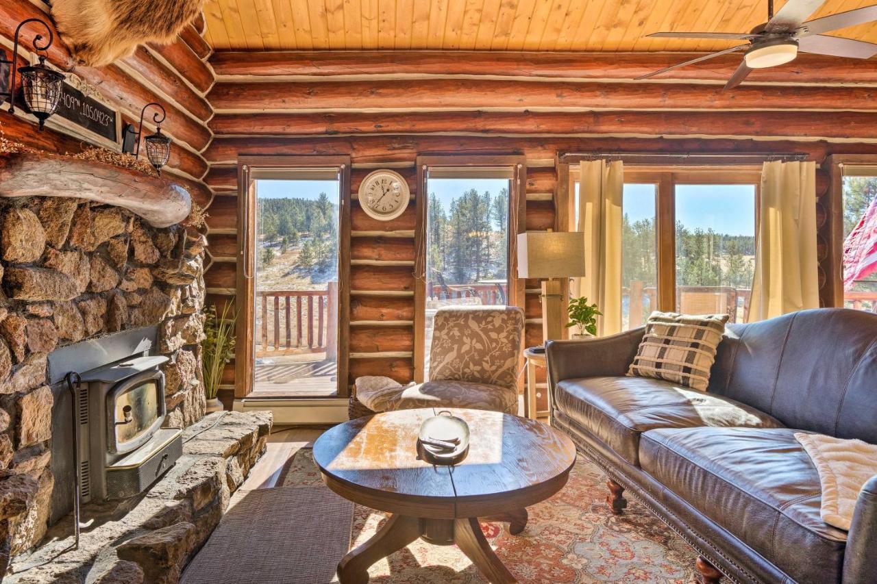 Classic Colorado Log Home With Mountain Views! Florissant ภายนอก รูปภาพ
