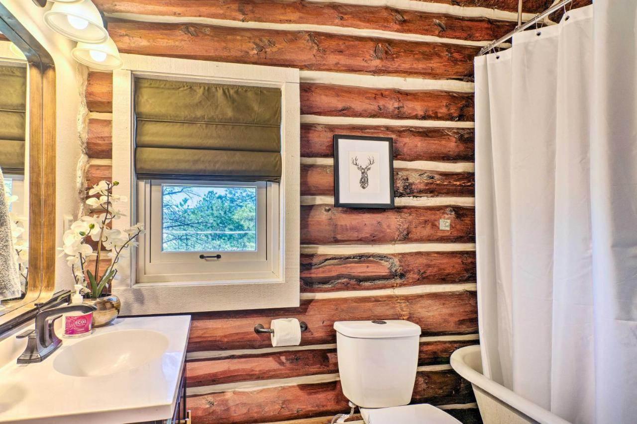 Classic Colorado Log Home With Mountain Views! Florissant ภายนอก รูปภาพ